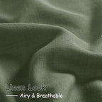 70 Inches Wide Olive Green Linen Curtains - Image 4