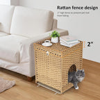 Cat Litter Box Enclosure with Soft Litter Mat; Hidden Cat Washroom Furniture - Image 3
