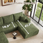 95" Cloud Sectional Couch U-Shaped Chaise - Image 5