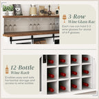 HOMCOM Farmhouse Coffee Bar Cabinet - Image 6