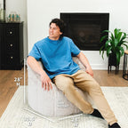 Big Joe Milano Bean Bag Chair for Kids, Ultra-Soft Taupe Plushie Polyester Blend - Image 4