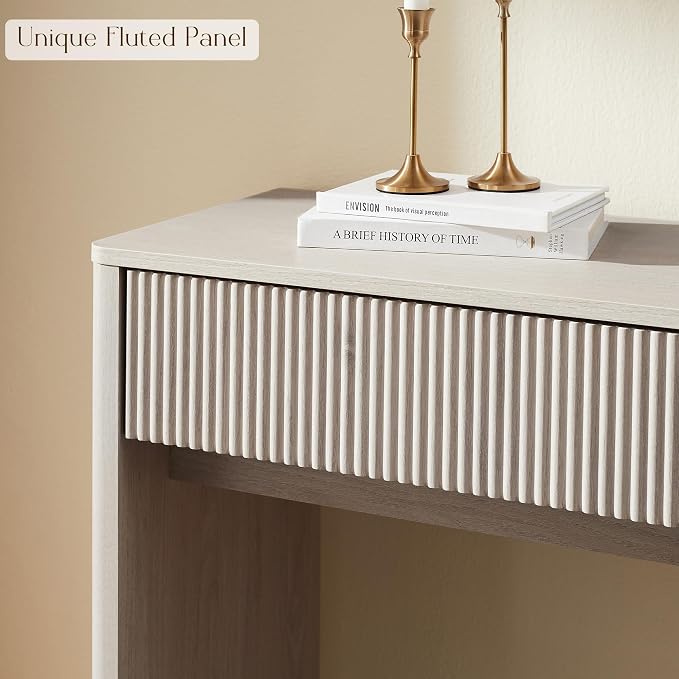 OKD 63" Fluted Console Table for Entryway, Modern Entryway Table - Image 6