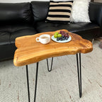 Natural Edge End Table, Live Edge Side Table by Unknown