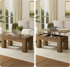 FABATO 41.7'' Lift Top Coffee Table, Wooden Rectangle Coffee Table - Image 5