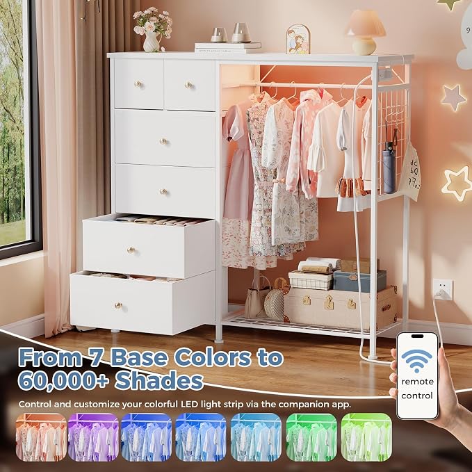 DUMOS White Dresser for Bedroom - Image 6