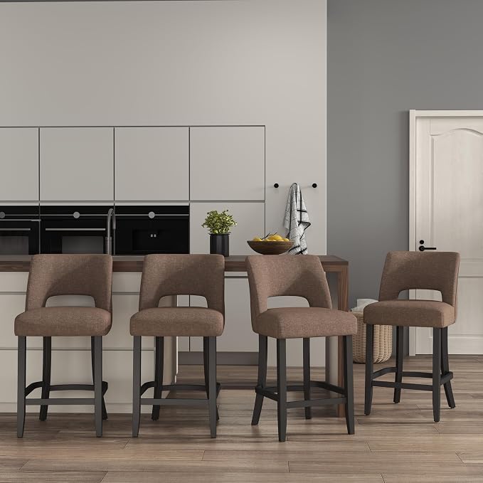 VKNOW Bar Stools Set of 2, Modern Counter Stools - Image 5