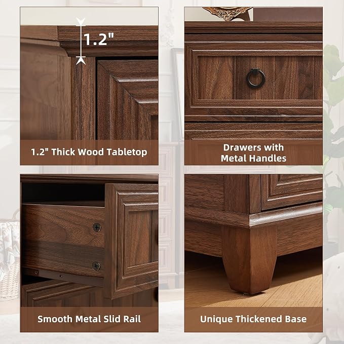 Joaxswe Farmhouse 4 Drawer Dresser - Image 10