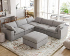 JACH V Shape Couches Sectional for Living Room, Modular Convertible Sofa Couch - Image 5