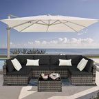 KIGOTY 7-Piece Patio Furniture Set, All-Weather PE Rattan Outdoor Sectional Sofa - Image 2
