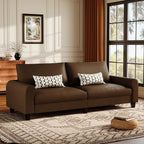 EASE MOOSE 88.5" Large Seat Faux Leather Loveseat Sofa, Waterproof and - Image 3