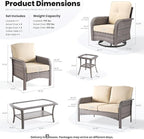 ovios 7-Piece Patio Furniture Set, Outdoor Wicker Sofa - Image 9