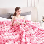 60x80 Inches Ultra-Soft Fuzzy Faux Fur Plush Twin Size Blanket - Image 2