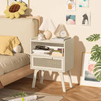 Lerliuo Rattan Nightstands Set of 2, Side Table - Image 4