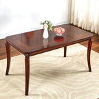 59”Farmhouse Dining Table with Carved Legs, Rectangular Kitchen Table - Image 8
