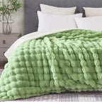 60x80 Inches Ultra-Soft Fuzzy Faux Fur Plush Twin Size Blanket by Serenhom