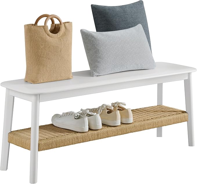 Alaterre Furniture Calais 48 Inch Solid Wood Entryway Bench by AlaterreFurniture