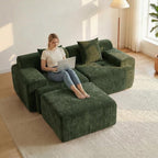 83.5" Boneless Loveseat with Ottoman, Cloud Comfy Couches by Mifnas