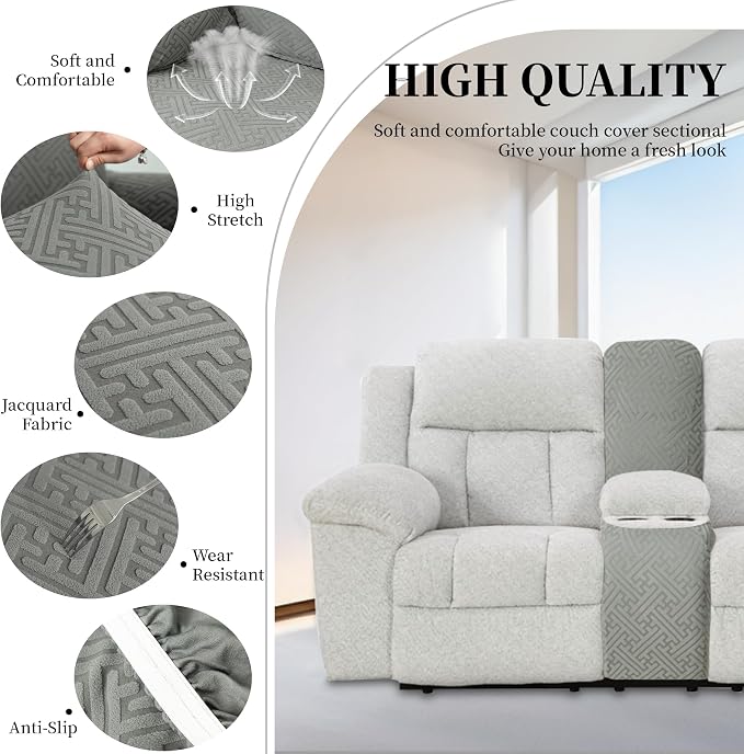 100% Waterproof Sectional Recliner Couch Covers - Image 4