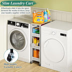 OKZEST Utility Slim Storage Cart, 4-Tier Narrow Bathroom Organizers and Storage - Image 2