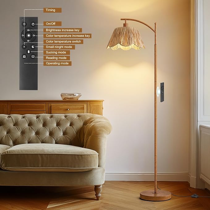 Oneach Boho Floor Lamp for Living Room - Image 6