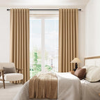 100% Blackout Linen Curtains 84 Inch Length 2 Panels Set - Image 8