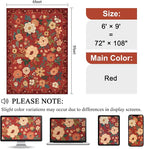 DUKINO 6x9 Area Rugs, Floral Washable Rug - Image 2