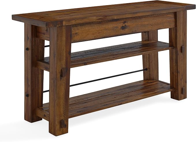 Durango 54-Inch Farmhouse-Industrial Style Wood Console Table - Image 10