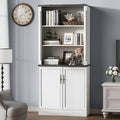 Bookshelf with Doors, Floor Standing Display Storage Cabinet by JMHDYG