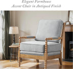 Madison Park Donohue Midcentury Modern Accent Chairs Padded Solid Wood Armrest - Image 3