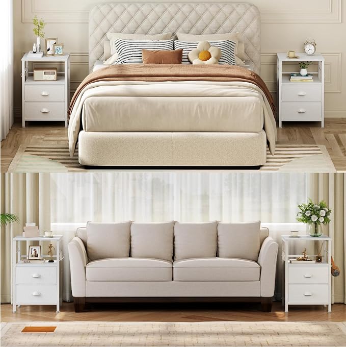 Furologee Nightstands Set of 2, End Table - Image 8