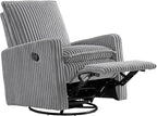 Oxford Baby Uptown Upholstered Glider Recliner Rocking Chair 360° Swivel - Image 6