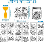 GLOBLELAND 18 Sheets Black and White Flowers Birds Transfer Stickers - Image 2