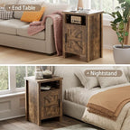 JUMMICO Farmhouse Nightstand, Modern Bedside Table - Image 6