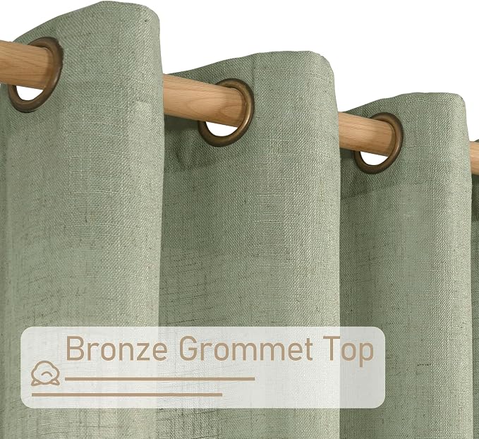 Living Room Linen Curtains 95 Inch - Image 2