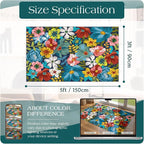 3x5 Flower Entry Rug, Washable Indoor Outdoor Mats - Image 7