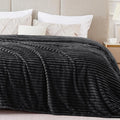 BEDELITE 3D Ribbed Jacquard Black King Size Blankets by BEDELITE