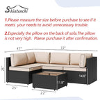 5 Piece Outdoor Patio Furniture Set, All Weather Conversation Set - Image 5