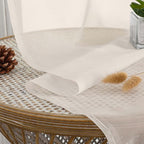 Sheer Cream Curtains 108 Inches Long 2 Panels Set, 59 Inch Extra Wide - Image 2