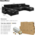 EASE MOOSE Large Sectional Modular Sofa, LOversized U Shape Sectional Couch - Image 2