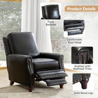 HULALA HOME Genuine Leather Manual Recliner Chair - Image 4