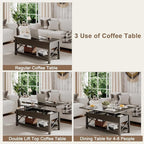 ChooChoo Coffee Table Lift Top, Converts to Dining Table - Image 4