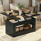 UNIQUITE 40" Lift Top Coffee Table, 4 in 1 Multi-Function Lift Coffee Tables - Image 7