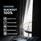SimpleHome White 100% Blackout Curtains Room Darkening Living Room 63 Inch | - Image 3