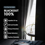 SimpleHome White 100% Blackout Curtains Room Darkening Living Room 84 Inch | - Image 3