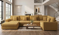 146" Modular Sectional Sofa, Oversized U Shaped Couch, Convertible Sleeper Sofa by smilesun