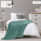 Utopia Bedding Ultra Soft Fleece Bed Blanket Twin Size Celadon | Microfiber - Image 2