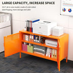 Orange Metal Storage Cabinet - Image 4