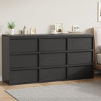Garvee 9 Dresser for Bedroom, 58.7" Wide Dresser, Freestanding Horizontal Drawer - Image 6