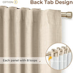 INOVADAY 100% Blackout Linen Curtains - Image 3
