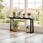 Plank+Beam Solid Wood Console Table, 66 Inch, Sofa Table, Narrow Entryway Table - Image 5